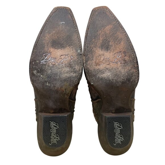 Dan Post Women’s Pink Leather Distressed Studded Western Mule Clogs 7.5M - Picture 7 of 8